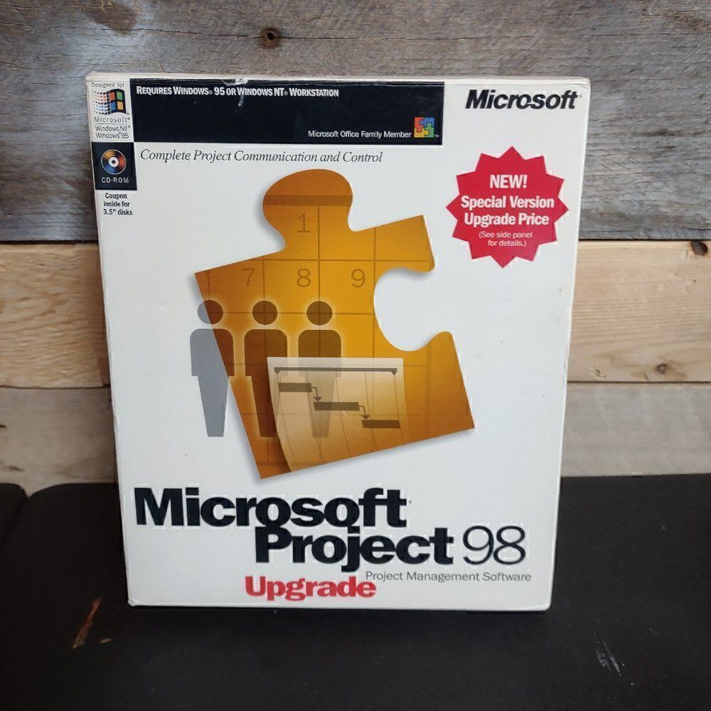 Microsoft Project 98 Project Management Software Upgrade